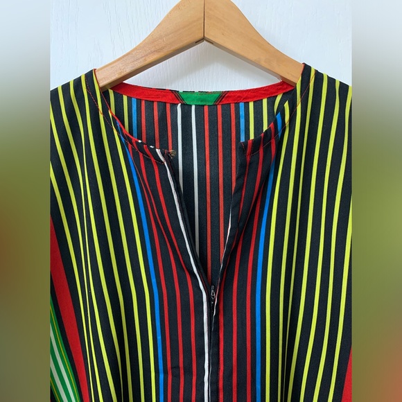 Colorful Striped Dress / Arab / African Style Traditional Abaya - Picture 16 of 17
